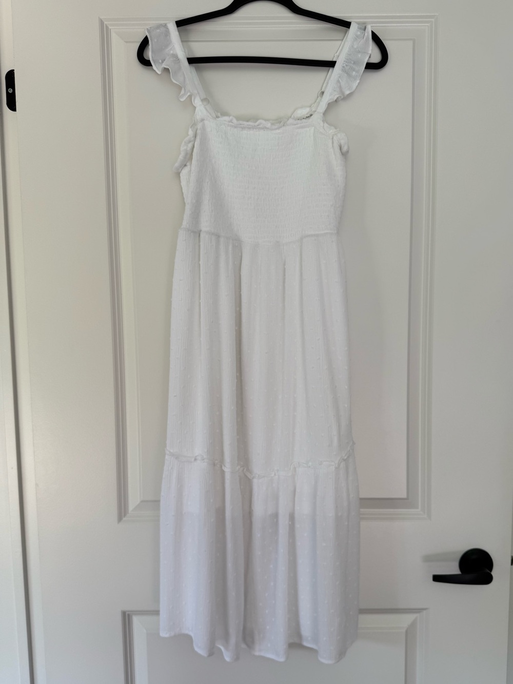 Maurices White Textured Smocked Top
